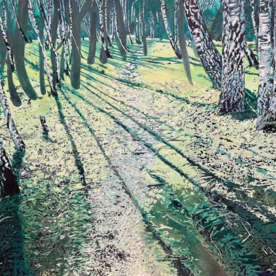 Birkenstreifung, 120x150, 2024