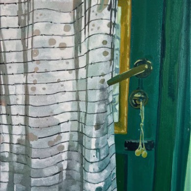 la Puerta, 2025, oil on canvas, 40 x 30 cm