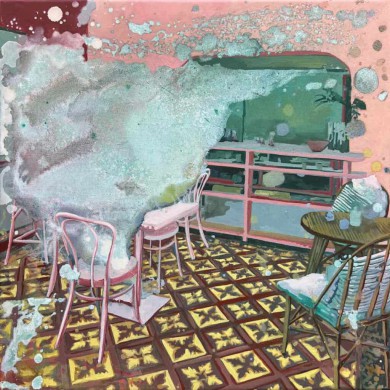 La Rosada, 2026, oil on canvas, 40 x 40 cm