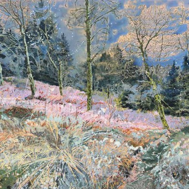 Waldumrauscht, 2026, oil on canvas, 120 x 150 cm